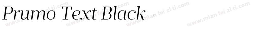 Prumo Text Black字体转换